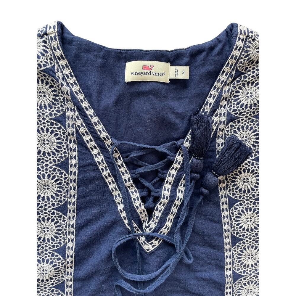 Vineyard Vines Linen Blend Tunic Size 2 - Picture 4 of 4